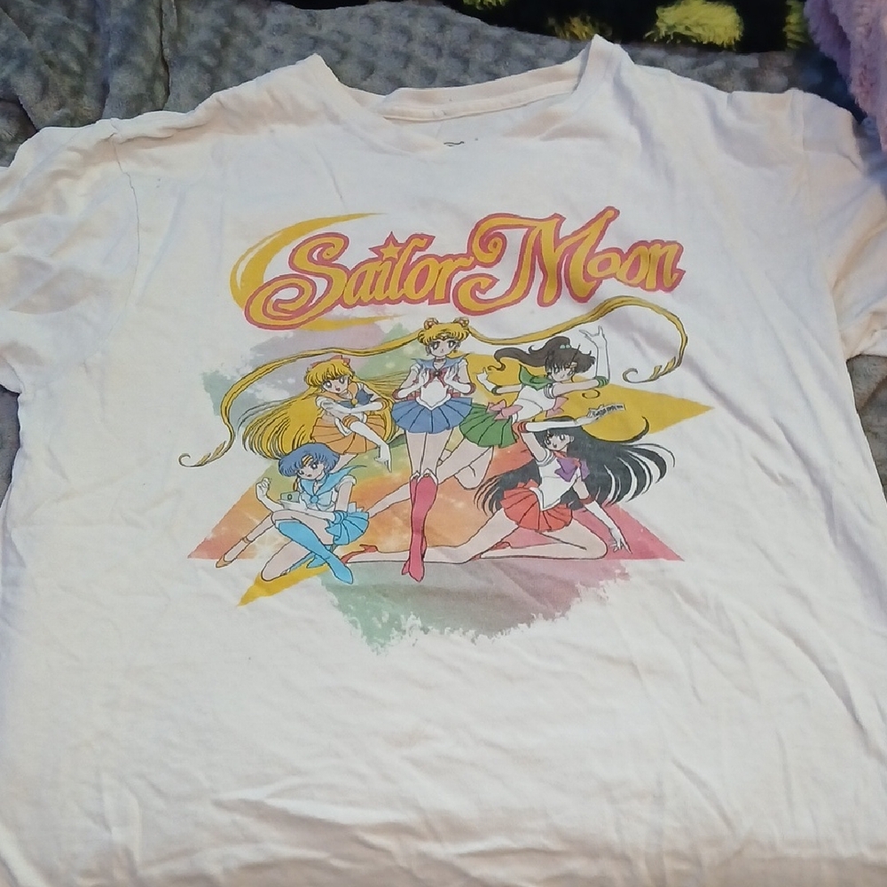 Vintage Sailor Moon Womens Graphic T-Shirt - White